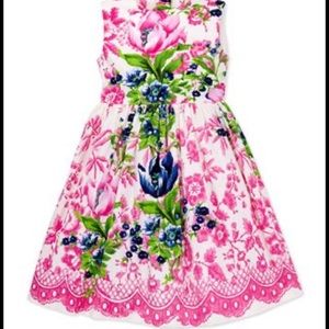 Oscar de la Renta painterly floral-print dress